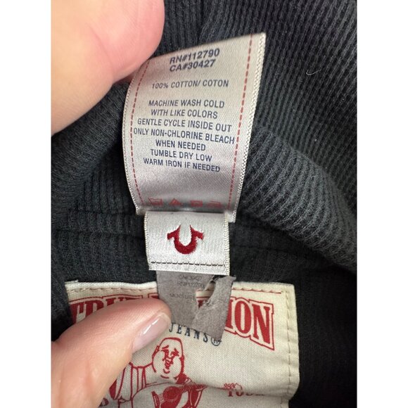 NWOT True Religion Mens Older Hoodie Jacket XL Black W/Graphics Comfy Casual - Picture 7 of 13